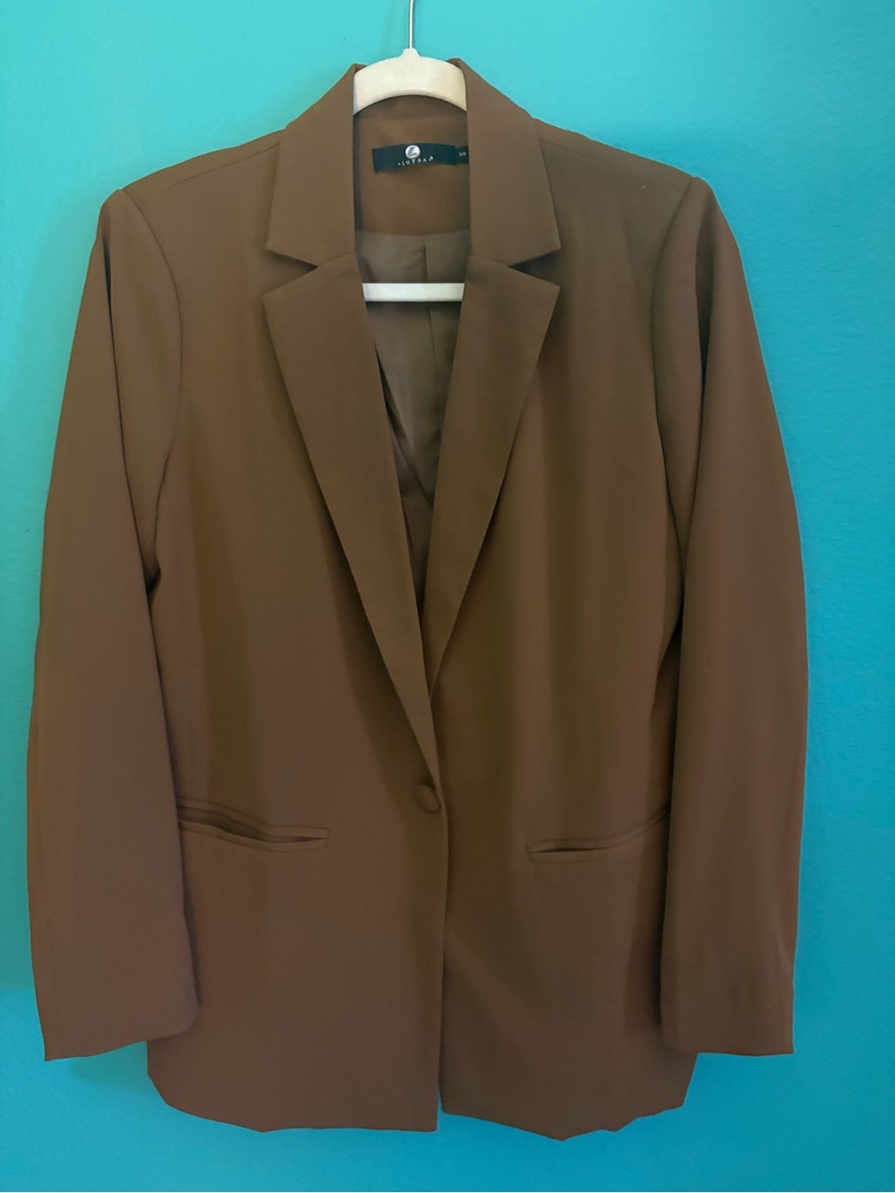 Brown lined blazer jacket LIKE NEW